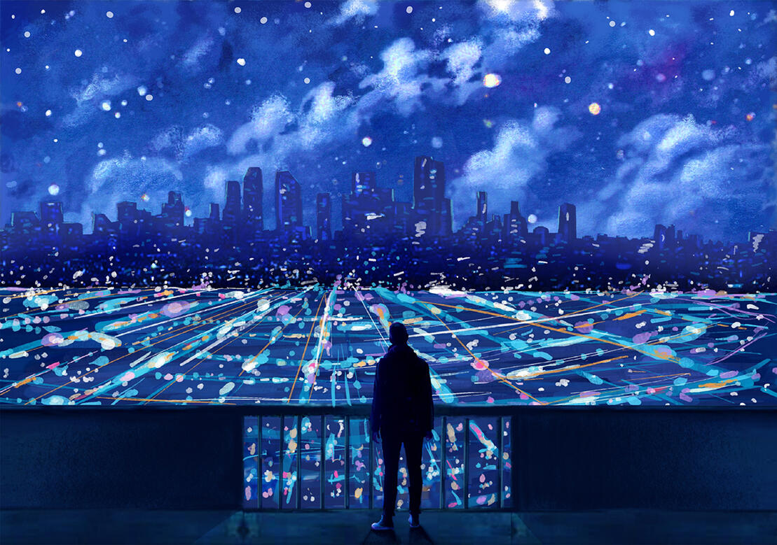 Gazing at the city (b side)